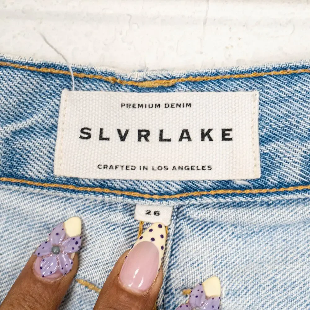 SLVRLAKE London High Rise Straight leg jeans old habits die hard 26